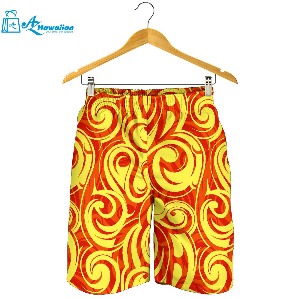 Fire Flame Design Pattern Men Shorts