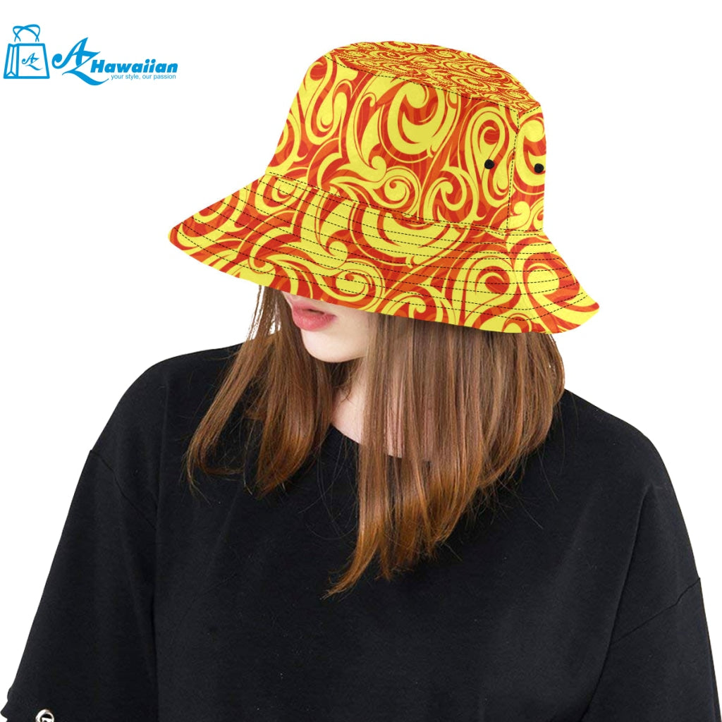 Fire flame design pattern Unisex Bucket Hat