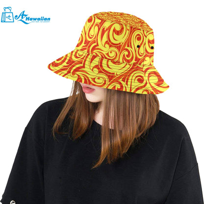 Fire flame design pattern Unisex Bucket Hat