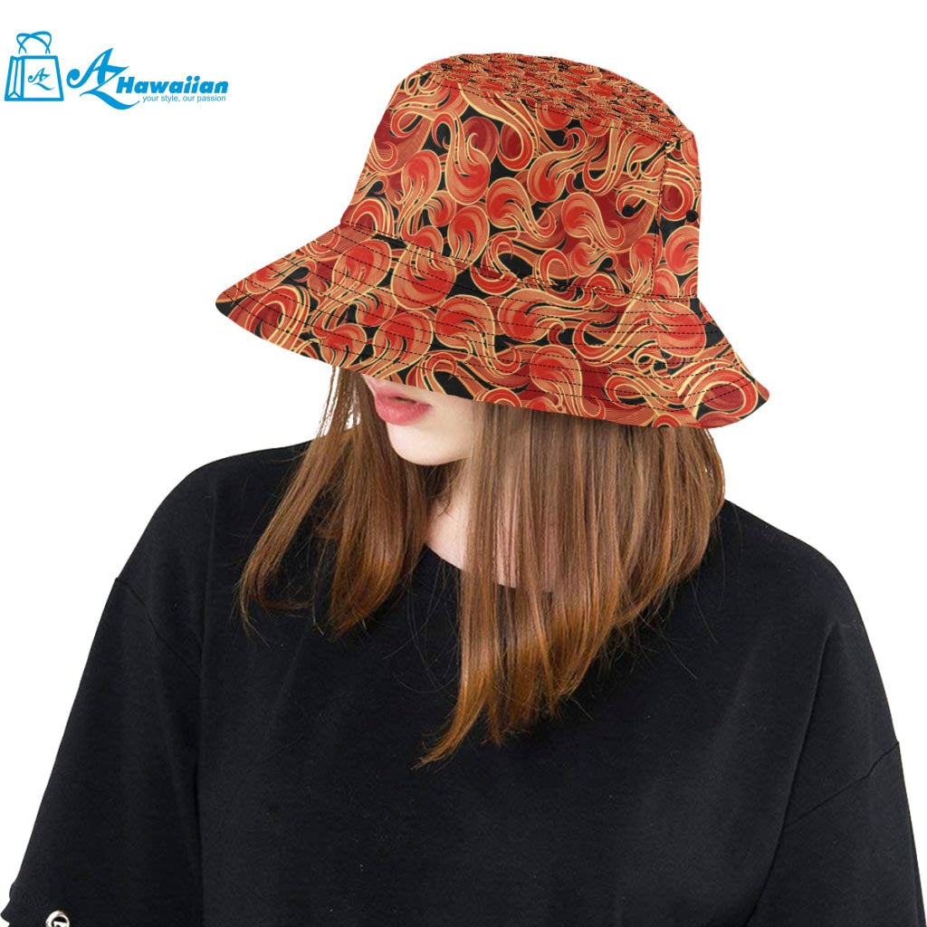 Fire flame pattern Unisex Bucket Hat