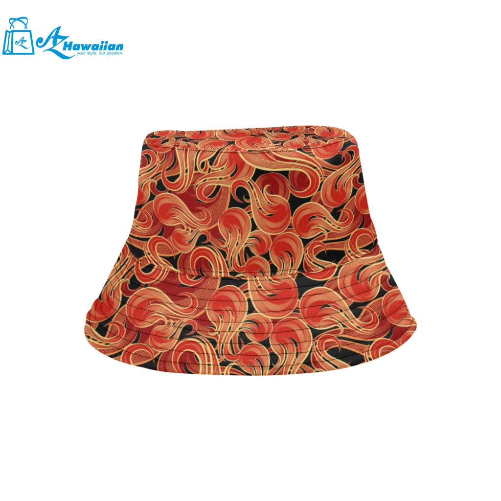 Fire flame pattern Unisex Bucket Hat