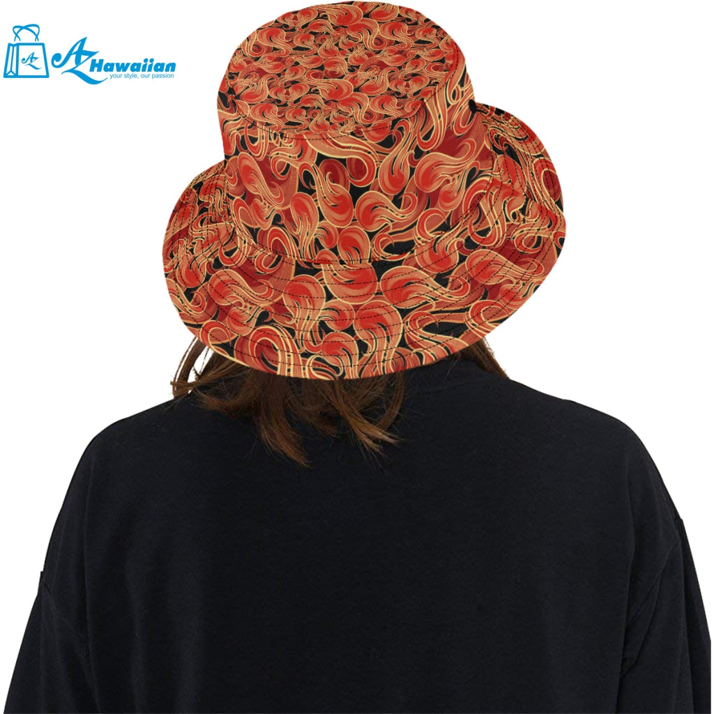 Fire flame pattern Unisex Bucket Hat