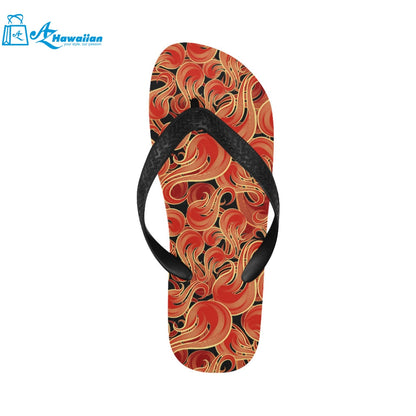 Fire flame pattern Unisex Flip Flops