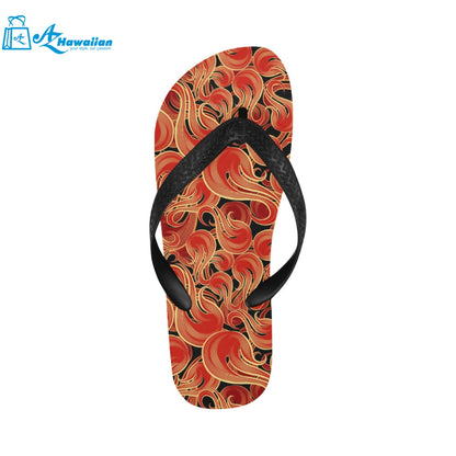 Fire flame pattern Unisex Flip Flops