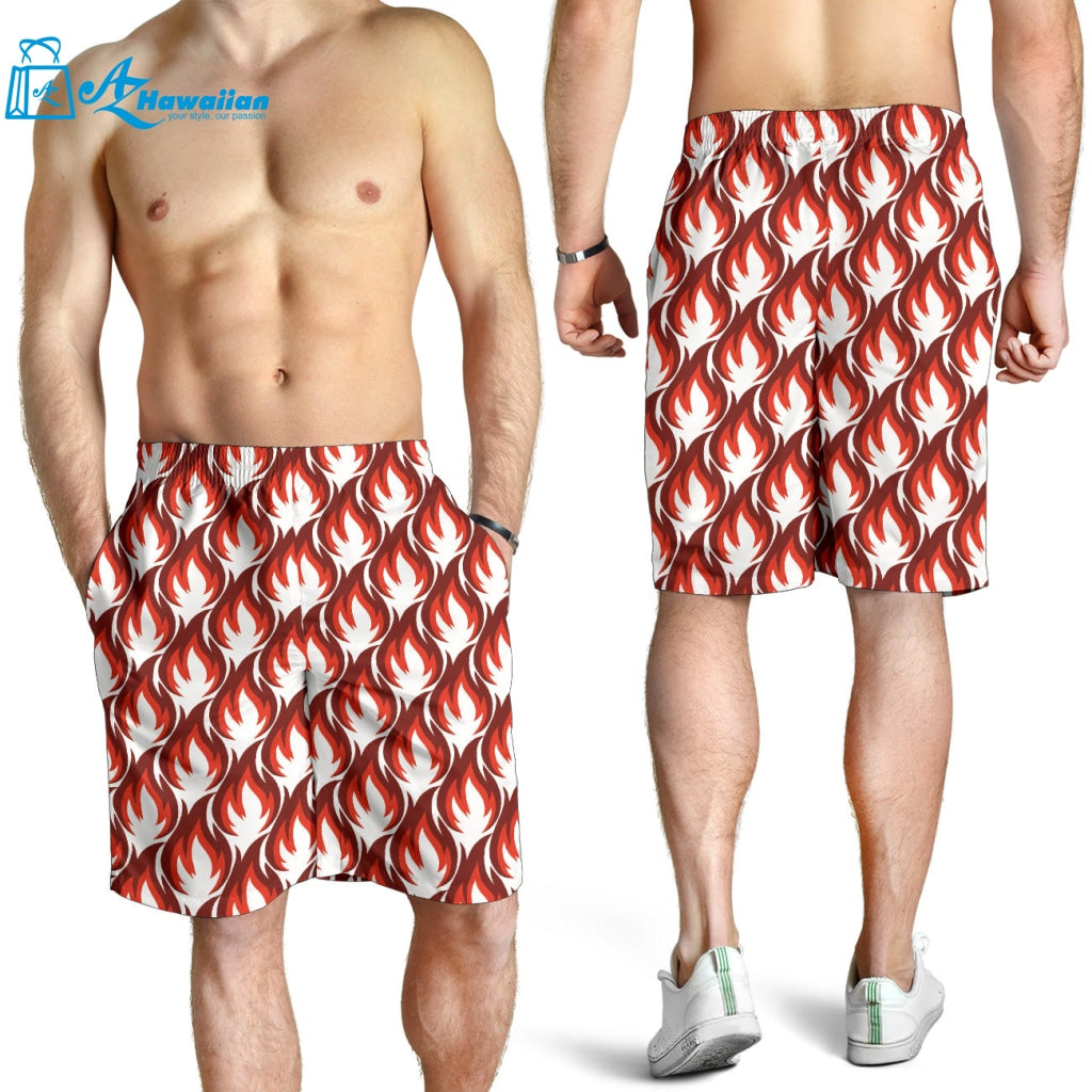 Fire Flame Symbol Design Pattern Men Shorts