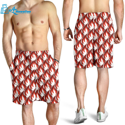 Fire Flame Symbol Design Pattern Men Shorts