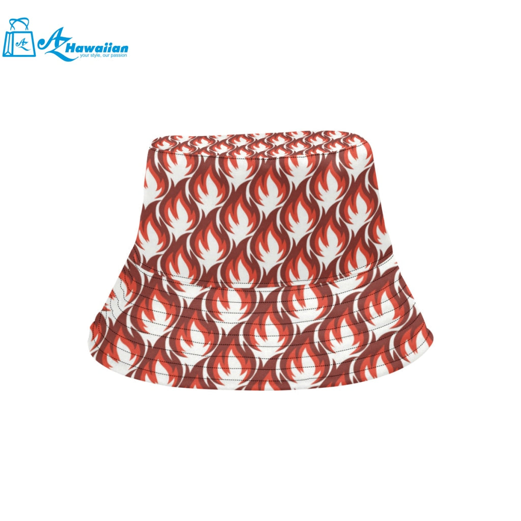 Fire flame symbol design pattern Unisex Bucket Hat