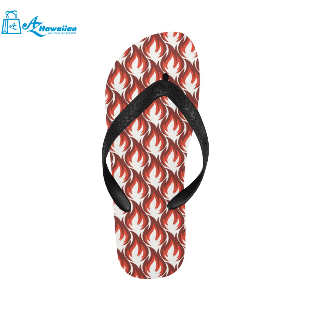 Fire flame symbol design pattern Unisex Flip Flops