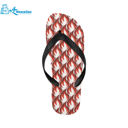 Fire flame symbol design pattern Unisex Flip Flops