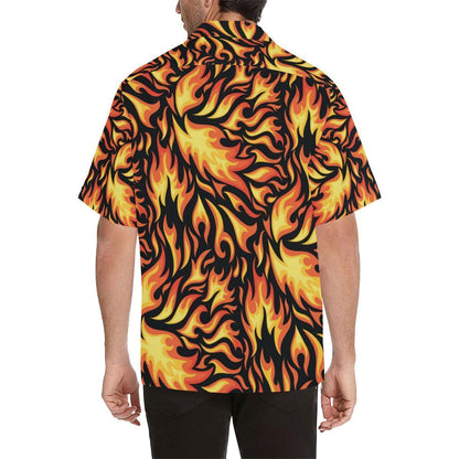 Flame Fire Design Pattern Hawaiian Shirt