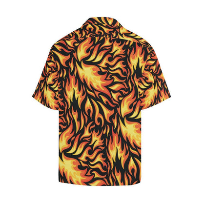 Flame Fire Design Pattern Hawaiian Shirt