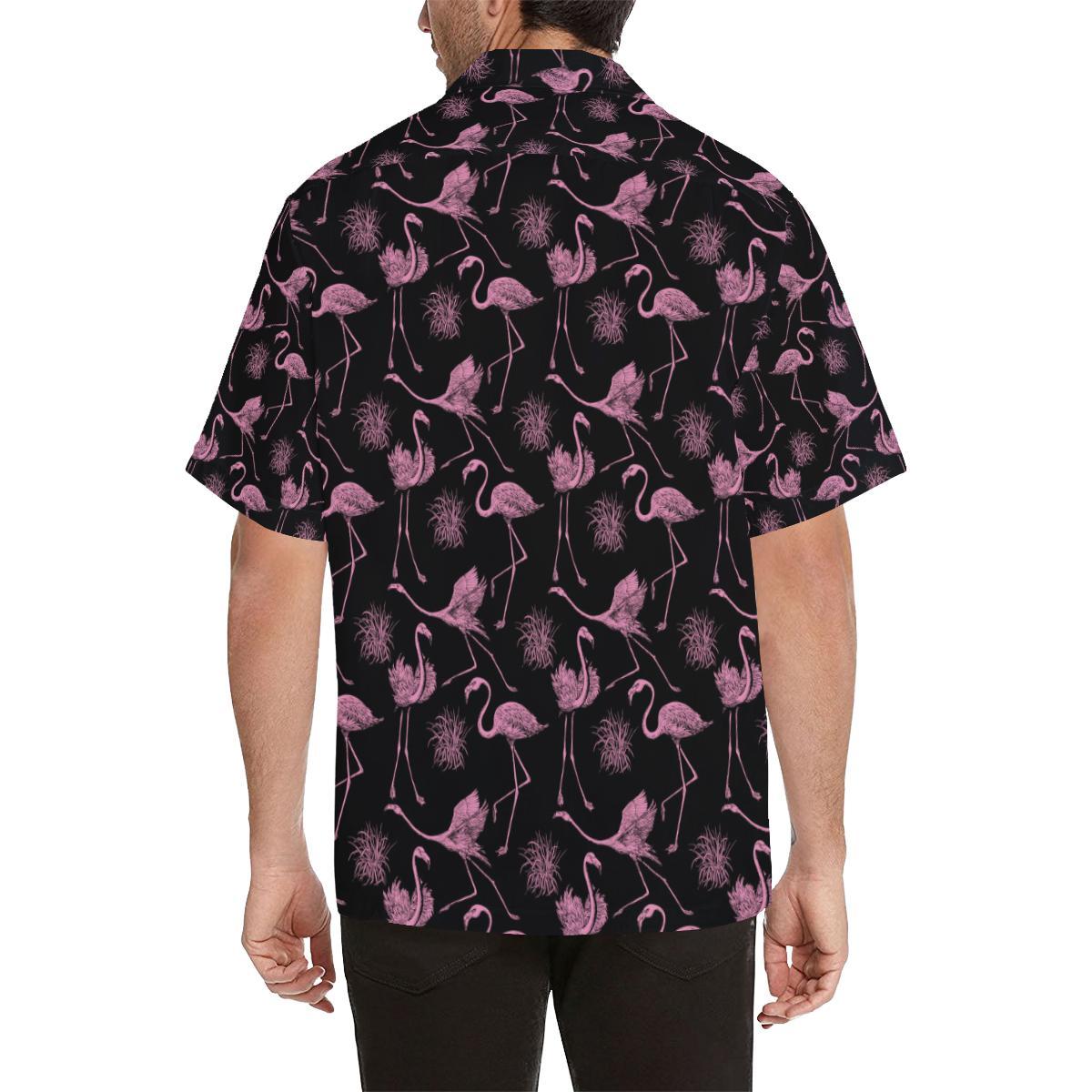 Flamingo Pink Print Pattern Hawaiian Shirt