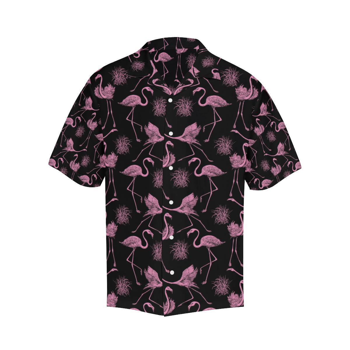 Flamingo Pink Print Pattern Hawaiian Shirt