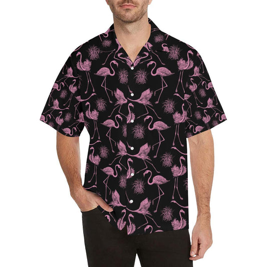 Flamingo Pink Print Pattern Hawaiian Shirt