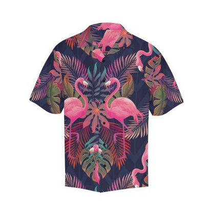 Flamingo Pink Scene Hawaiian Shirt