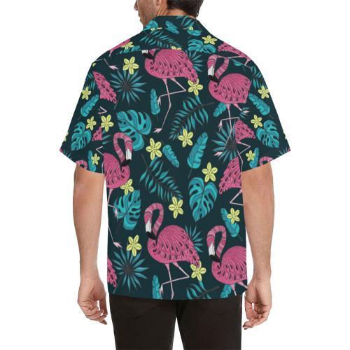 Flamingo Print Pattern Hawaiian Shirt