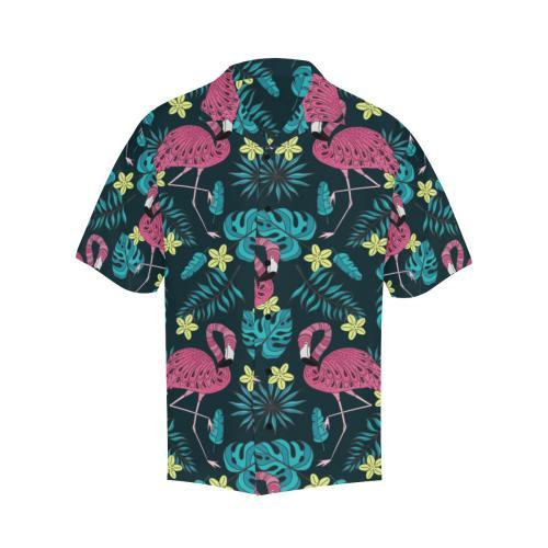 Flamingo Print Pattern Hawaiian Shirt