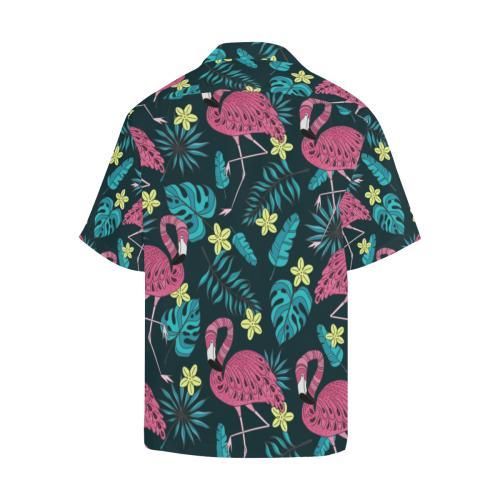 Flamingo Print Pattern Hawaiian Shirt