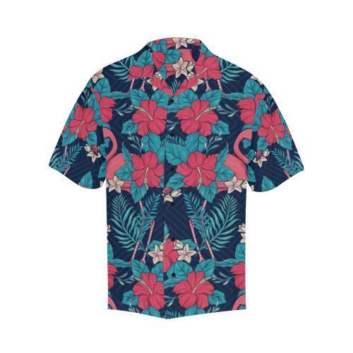 Flamingo Red Hibiscus Pattern Hawaiian Shirt