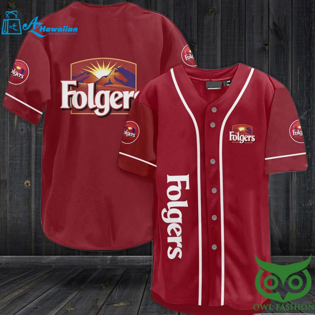 Folgers Coffee Baseball Jersey Shirt