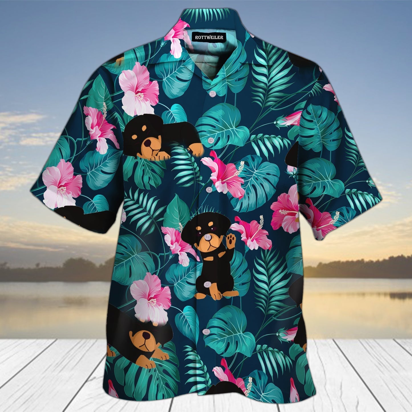 Rottweiler 3D All Over Printed Hawaii Shirt | Unique Beach Hawaiian