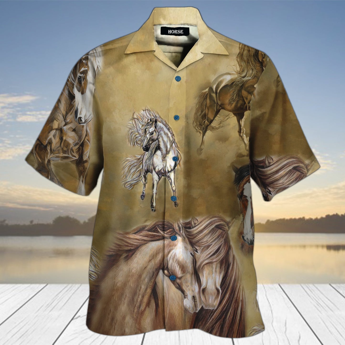 Horse Running Hawaiian Shirt | For Men & Women | Adult | HW4258