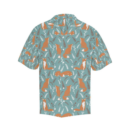 Fox Forest Print Pattern Hawaiian Shirt