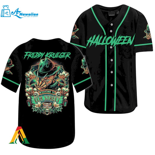 Freddy Krueger Welcome to Elm Street Baseball Jersey