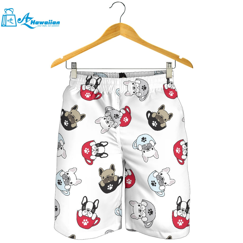 French Bulldog Cup Paw Pattern Men Shorts