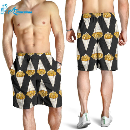 French Fries Dark Background Men Shorts