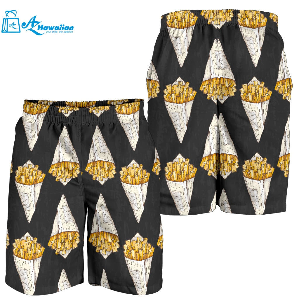 French Fries Dark Background Men Shorts