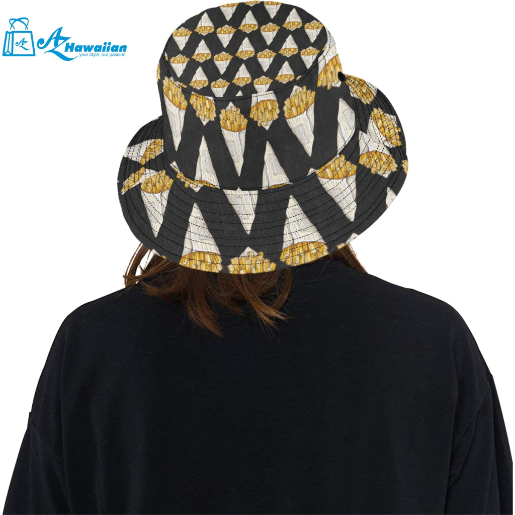 French fries dark background Unisex Bucket Hat