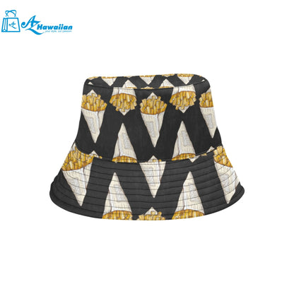 French fries dark background Unisex Bucket Hat