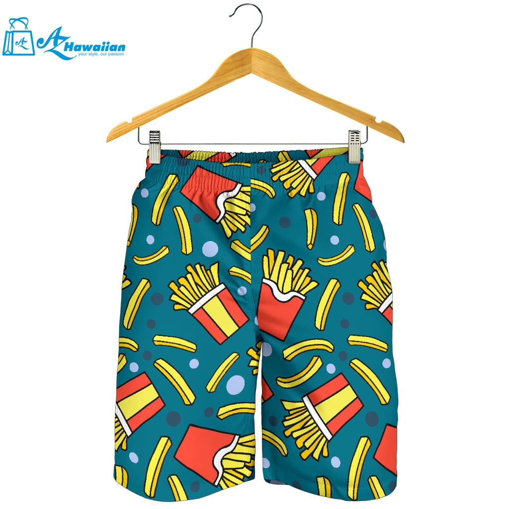 French Fries Red Paper Box Pattern Men Shorts