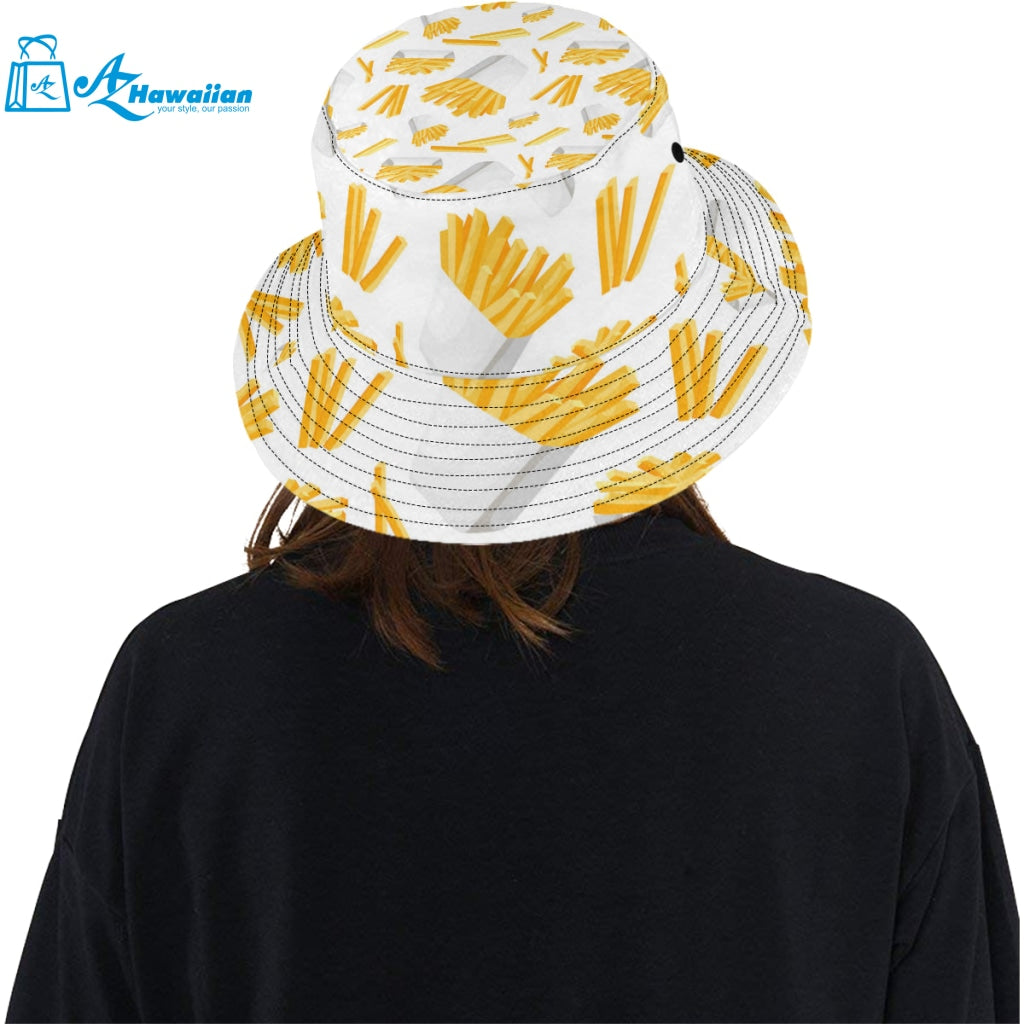 French fries white paper box pattern Unisex Bucket Hat