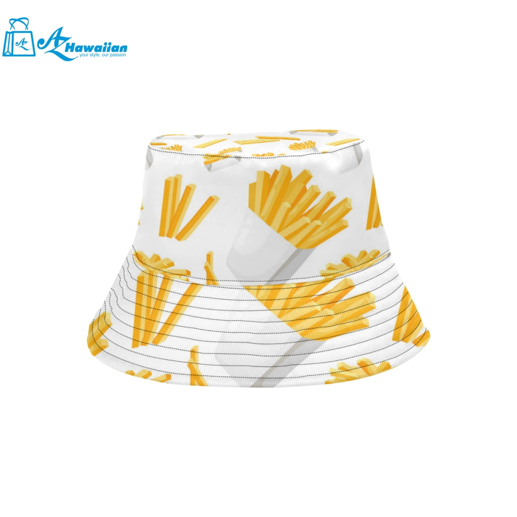 French fries white paper box pattern Unisex Bucket Hat