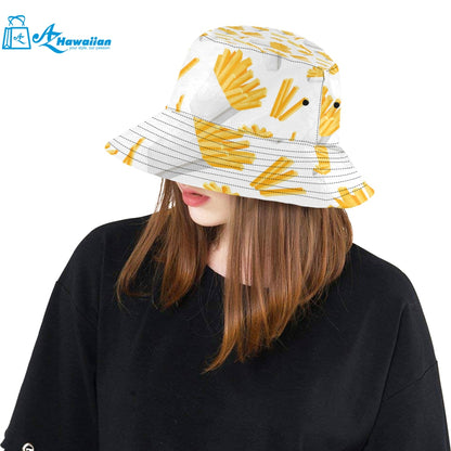 French fries white paper box pattern Unisex Bucket Hat