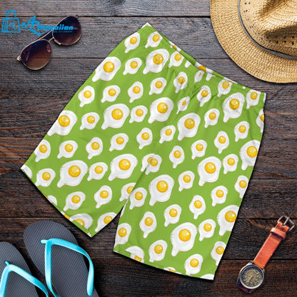 Fried Eggs Pattern Print Design 01 Men Shorts