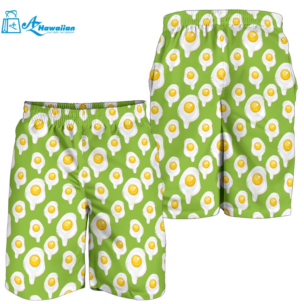 Fried Eggs Pattern Print Design 01 Men Shorts