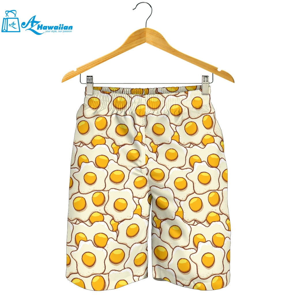 Fried Eggs Pattern Print Design 02 Men Shorts