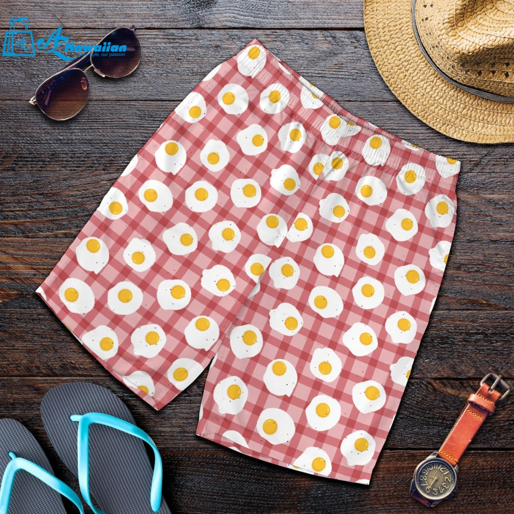 Fried Eggs Pattern Print Design 03 Men Shorts