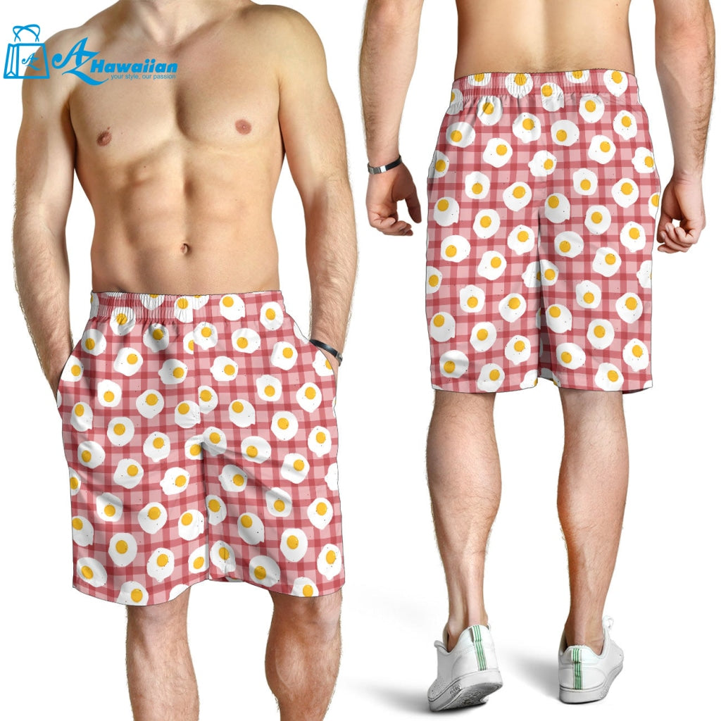 Fried Eggs Pattern Print Design 03 Men Shorts