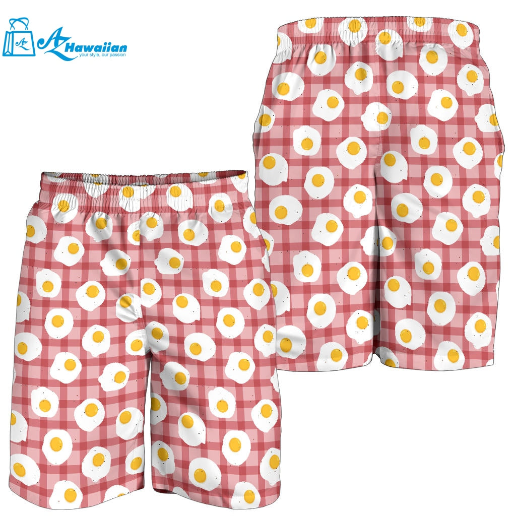 Fried Eggs Pattern Print Design 03 Men Shorts