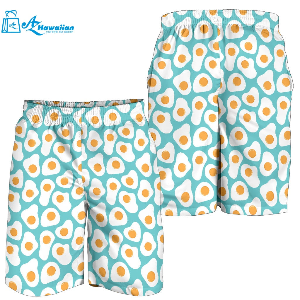 Fried Eggs Pattern Print Design 04 Men Shorts