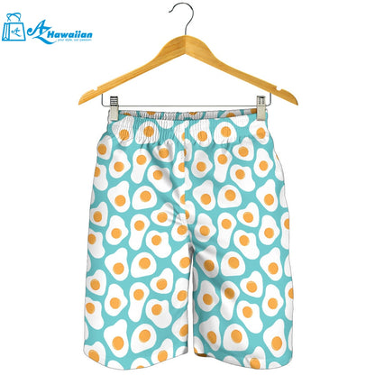 Fried Eggs Pattern Print Design 04 Men Shorts