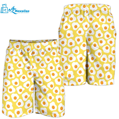 Fried Eggs Pattern Print Design 05 Men Shorts