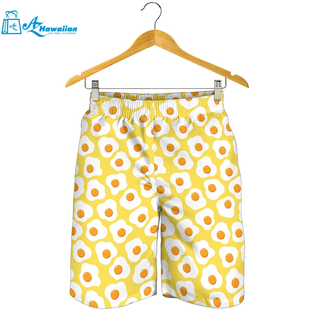 Fried Eggs Pattern Print Design 05 Men Shorts