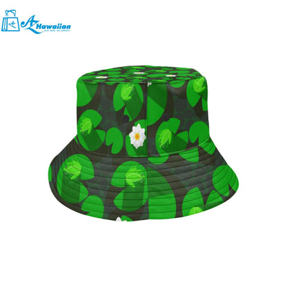 Frog waterlily pattern Unisex Bucket Hat