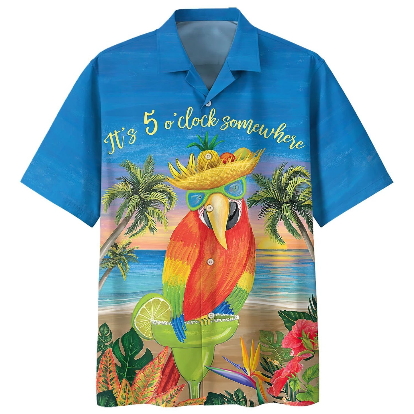 Parrot - Its 5 Oclock Somewhere Hawaiian Shirt Du1407