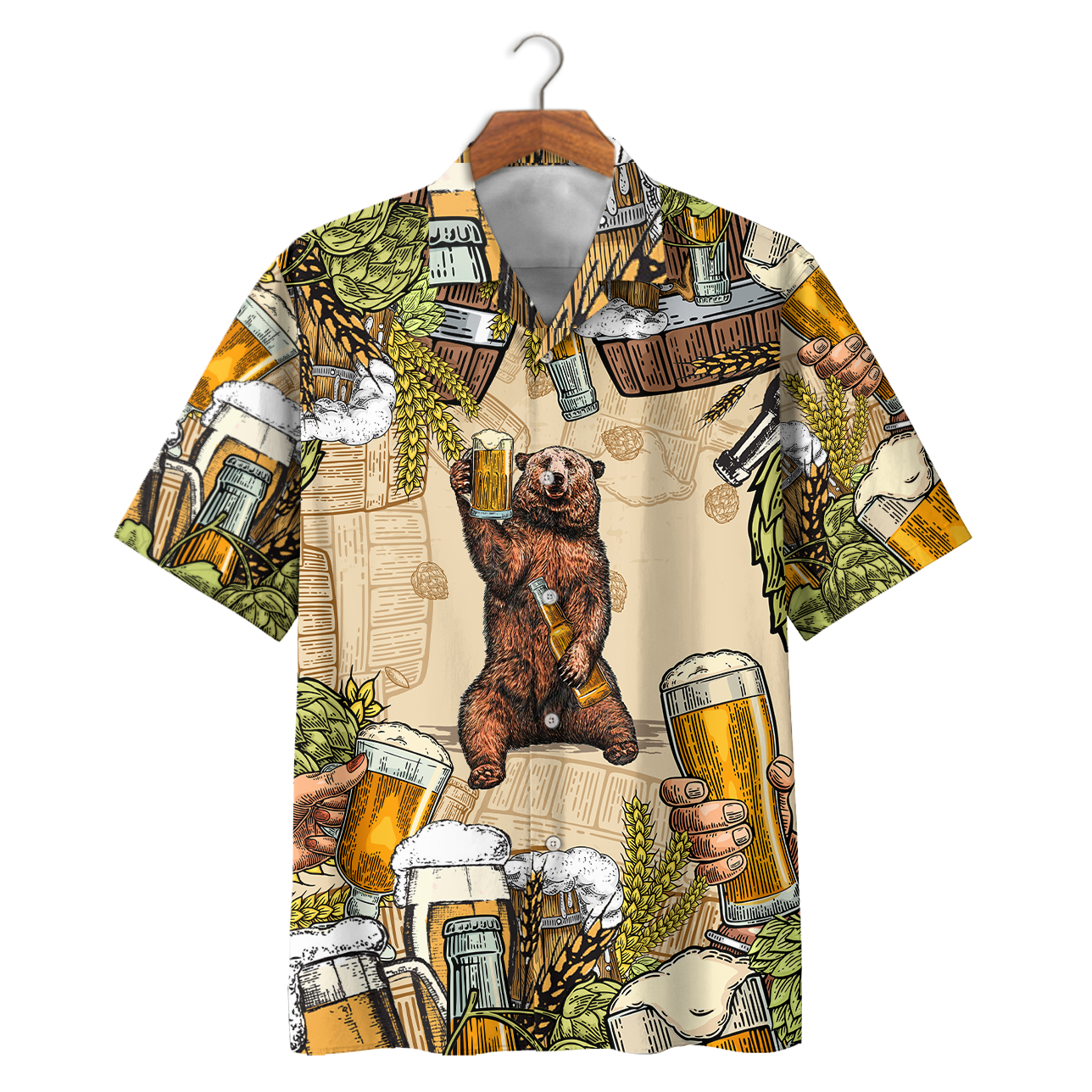 Bear & Beer Hawaiian Shirt K5